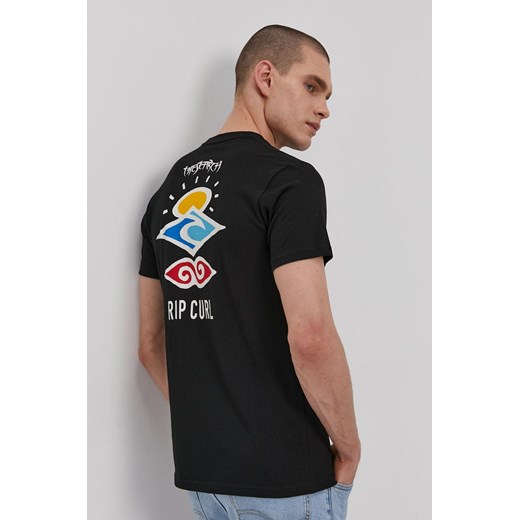 Rip Curl T-shirt męski kolor czarny z nadrukiem Rip Curl XL ANSWEAR.com
