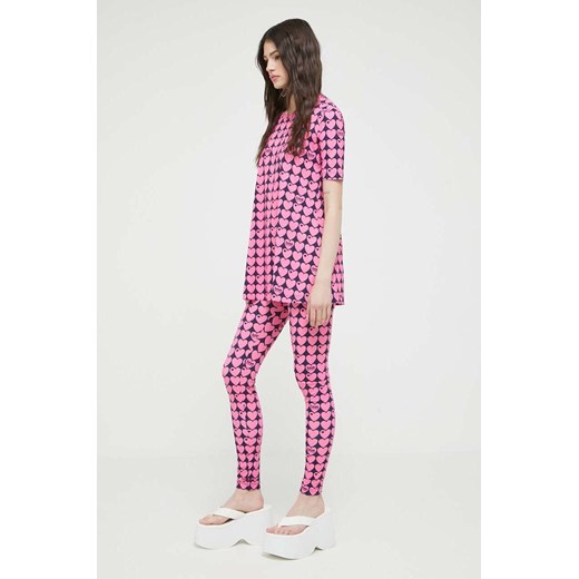 Love Moschino t-shirt damski kolor różowy ze sklepu ANSWEAR.com w kategorii Bluzki damskie - zdjęcie 154198602