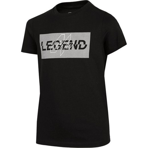 T-shirt chłopięce 4F czarny letni