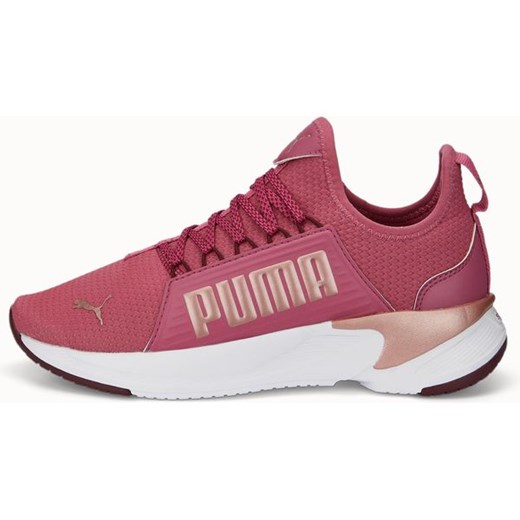 Buty sportowe damskie Puma różowe wiązane na wiosnę płaskie 