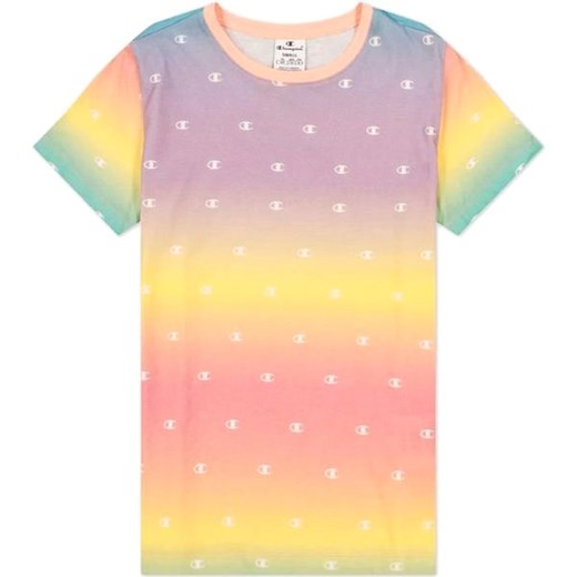 Koszulka damska All-Over Milticolour Script Logo Champion ze sklepu SPORT-SHOP.pl w kategorii Bluzki damskie - zdjęcie 154209350