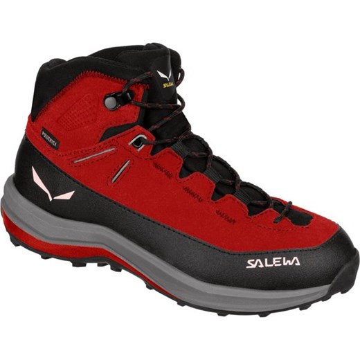 Buty trekkingowe dziecięce czerwone SALEWA sznurowane 
