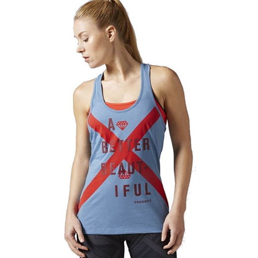 Bezrękawnik, top damski Cross Fit Graph Tank Beautiful Reebok M okazyjna cena SPORT-SHOP.pl