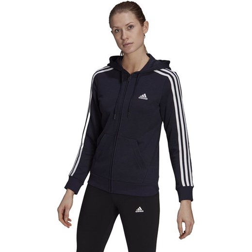 Bluza damska Essentials French Terry 3-Stripes Full Zip Hoodie Adidas M SPORT-SHOP.pl promocja