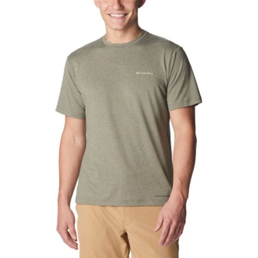 T-shirt męski Columbia casual z krótkim rękawem zielony 
