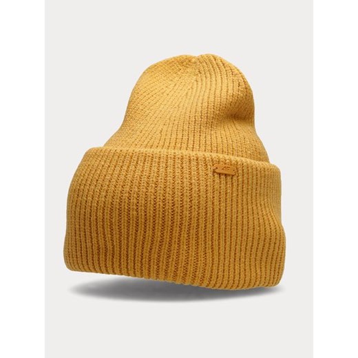 Żółta czapka zimowa damska 4F 