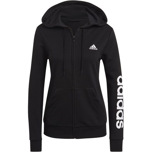 Bluza damska Essentials Logo Full-Zip Hoodie Adidas ze sklepu SPORT-SHOP.pl w kategorii Bluzy damskie - zdjęcie 154270580