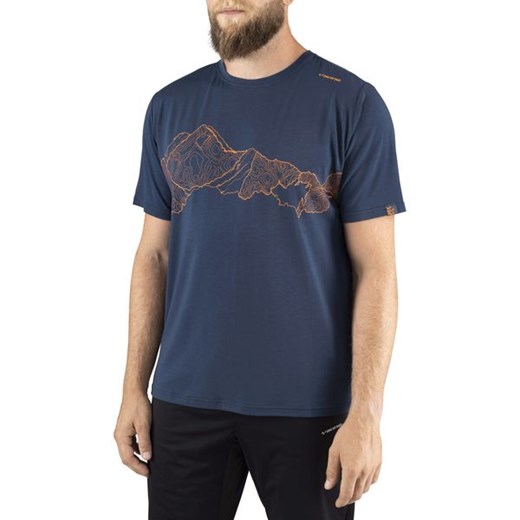 T-shirt męski Viking niebieski z krótkimi rękawami 