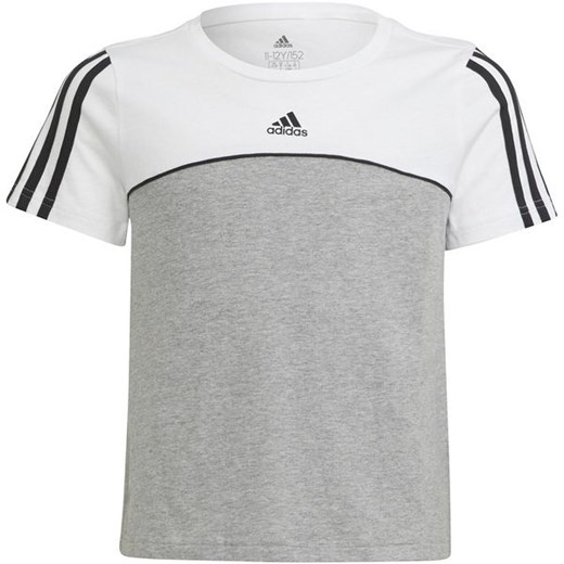 Koszulka dziewczęca Essentials Colorblock Adidas ze sklepu SPORT-SHOP.pl w kategorii Bluzki dziewczęce - zdjęcie 154284800