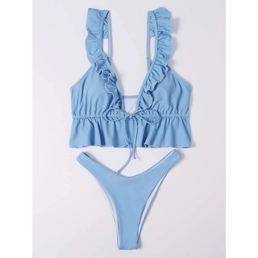 SHEIN Niebieski top dół od bikini komplet (M) 38 (M) SUPELO