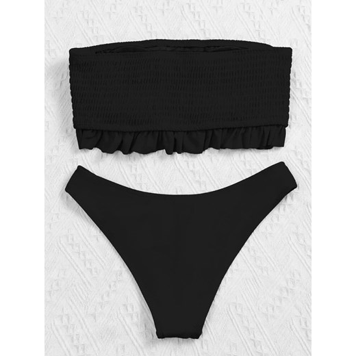 SHEIN Czarny dwuczęściowy strój kąpielowy (S) 36 (S) SUPELO