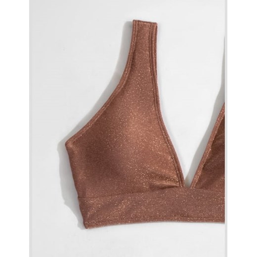 SHEIN Błyszczący strój kąpielowy dwuczęściowy (XL) 42 (XL) SUPELO