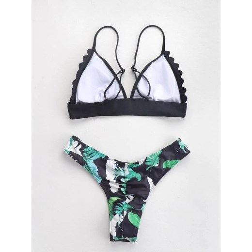 SHEIN Czarny dwuczęściowy strój kąpielowy (S) 36 (S) SUPELO