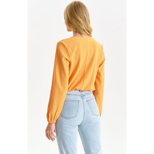 Kopertowa bluzka damska z wiązaniem w kolorze pomarańczowym SBD1430, Kolor Top Secret 42 Primodo