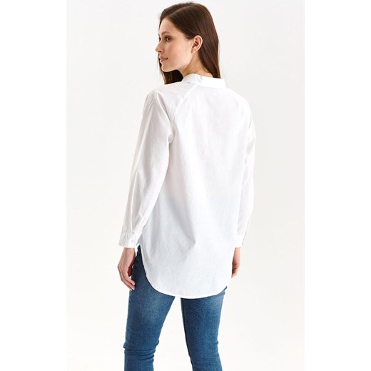 Długa koszula damska o fasonie oversize SKL3420, Kolor biały, Rozmiar 34, Top Top Secret 38 Primodo