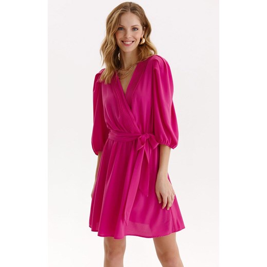 Sukienka damska z kopertowym dekoltem w kolorze różowym SSU4237, Kolor różowy, Top Secret 34 Primodo