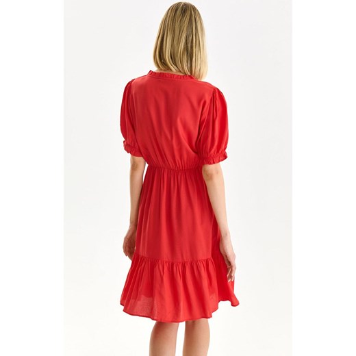 Sukienka damska z falbaną w kolorze czerwonym SSU4300, Kolor czerwony, Rozmiar Top Secret 40 Primodo