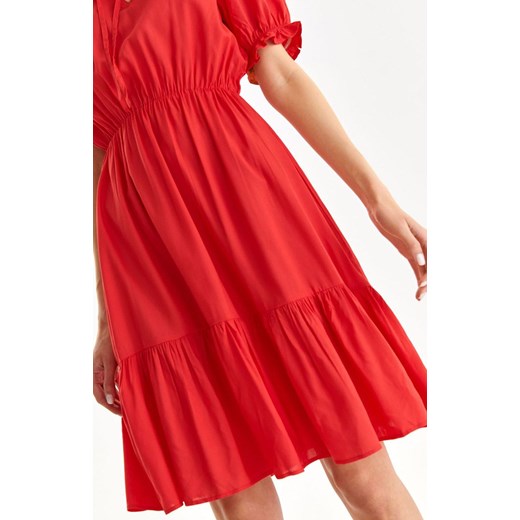 Sukienka damska z falbaną w kolorze czerwonym SSU4300, Kolor czerwony, Rozmiar Top Secret 36 Primodo