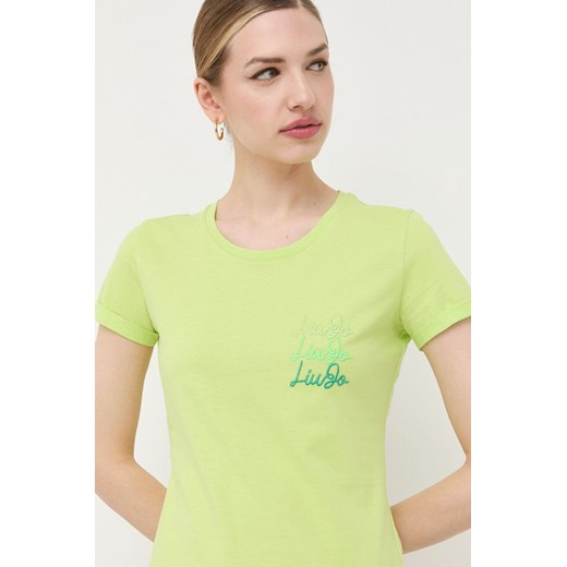 Liu Jo t-shirt bawełniany kolor zielony Liu Jo L ANSWEAR.com