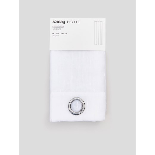 Sinsay - Zasłona - Biały Sinsay Jeden rozmiar Sinsay