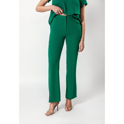 Spodnie damskie zielone Molton 
