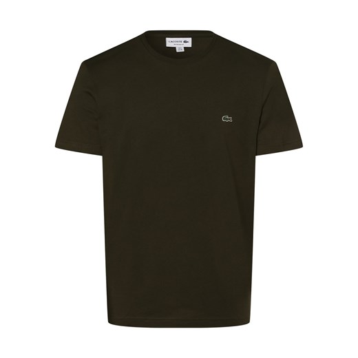 Lacoste T-shirt męski Mężczyźni Dżersej oliwkowy jednolity ze sklepu vangraaf w kategorii T-shirty męskie - zdjęcie 154366551