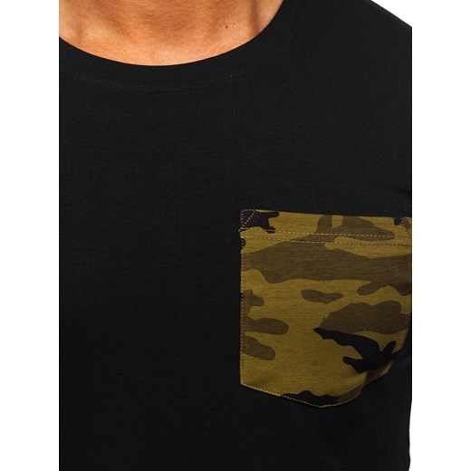 T-shirt męski Denley z nadrukami w wojskowym stylu 