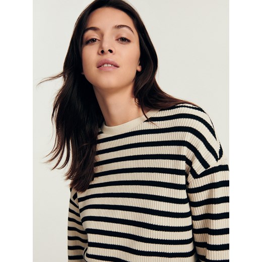 Reserved - Bluza oversize w paski - Czarny Reserved S Reserved