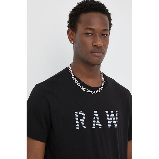 G-Star Raw t-shirt bawełniany kolor czarny z nadrukiem S ANSWEAR.com