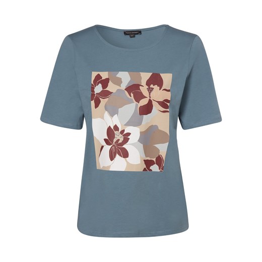 Franco Callegari T-shirt damski Kobiety Bawełna petrol nadruk ze sklepu vangraaf w kategorii Bluzki damskie - zdjęcie 154382791