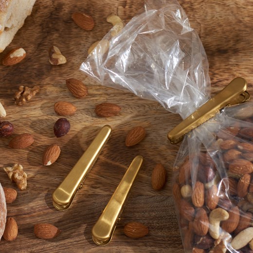 Sinsay - Klipsy do żywności 3 pack - Złoty Sinsay Jeden rozmiar Sinsay okazja