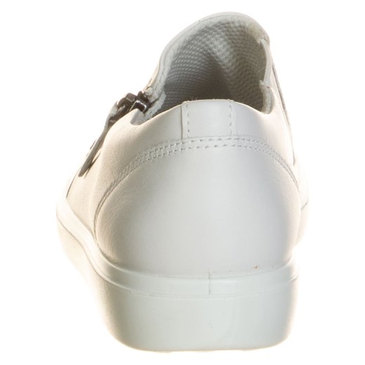 Skórzane slippersy "Soft Classic" w kolorze białym Ecco 39 okazja Limango Polska