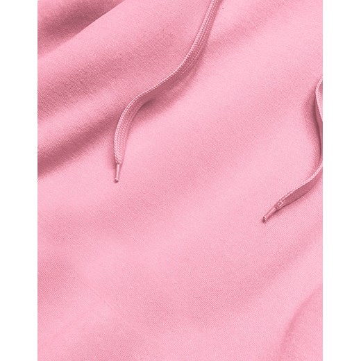 Długa bluza dresowa jasnoróżowa (YS10005-20) ze sklepu goodlookin.pl w kategorii Bluzy damskie - zdjęcie 154407303