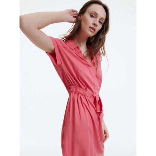Reserved - Wiskozowa sukienka mini - Różowy Reserved 34 Reserved