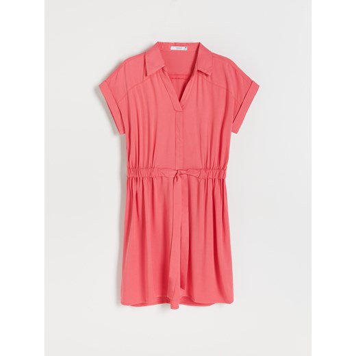 Reserved - Wiskozowa sukienka mini - Różowy Reserved 46 Reserved