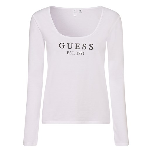 GUESS Damska koszulka od piżamy Kobiety Bawełna biały nadruk ze sklepu vangraaf w kategorii Piżamy damskie - zdjęcie 154421571