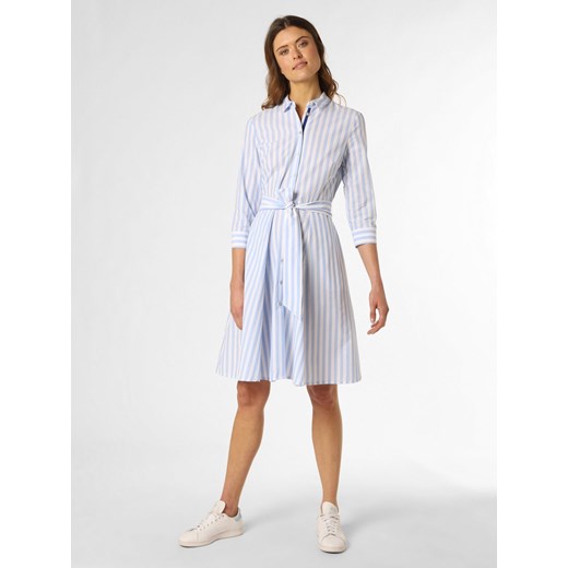 Marie Lund Sukienka damska Kobiety Bawełna jasnoniebieski w paski ze sklepu vangraaf w kategorii Sukienki - zdjęcie 154421673