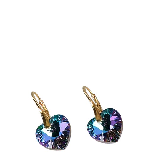 Kolczyki pozłacane Swarovski SERCE 14mm - TYMOTEO LOVE VITRAIL LIGHT Tymoteo Love uniwersalny Tymoteo.pl - sklep obuwniczy