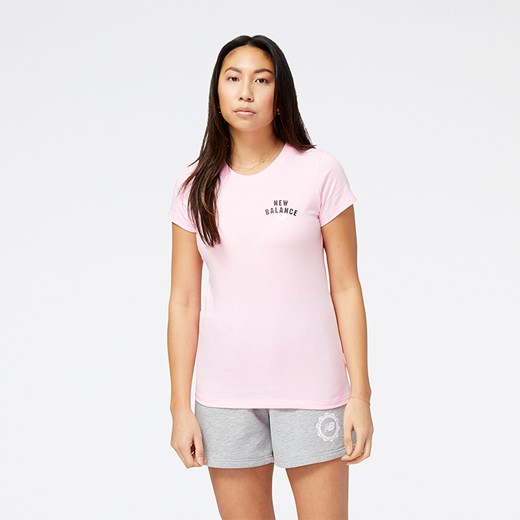 Koszulka damska New Balance WT31804OTP – różowa ze sklepu New Balance Poland w kategorii Bluzki damskie - zdjęcie 154425851