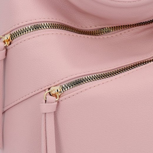 Listonoszka Herisson różowa ze skóry ekologicznej matowa średnia 