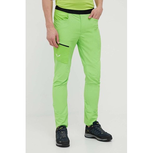Salewa spodnie outdoorowe Agner Light 2 DST kolor zielony 00-0000028562 ze sklepu ANSWEAR.com w kategorii Spodnie męskie - zdjęcie 154450702