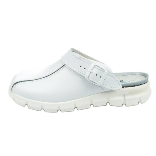 Klapki chodaki buty medyczne Abeba W 57310 białe ze sklepu ButyModne.pl w kategorii Klapki męskie - zdjęcie 154453973