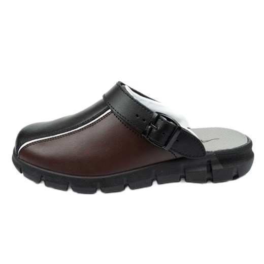 Klapki chodaki buty medyczne Abeba W 57315 brązowe ze sklepu ButyModne.pl w kategorii Buty męskie - zdjęcie 154453974