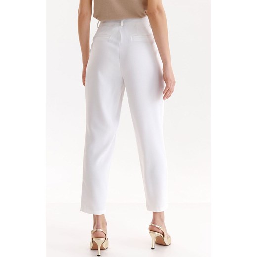 Eleganckie spodnie damskie z wysokim stanem SSP4244, Kolor biały, Rozmiar 34, Top Secret 34 Primodo