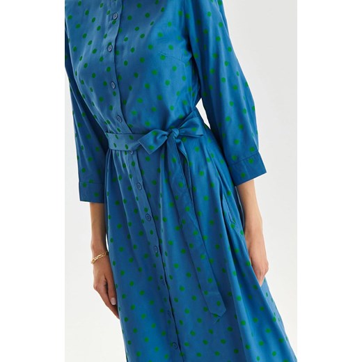 Sukienka damska o fasonie szmizjerki w kolorze niebieskim grochy SSU4272, Top  Secret Primodo
