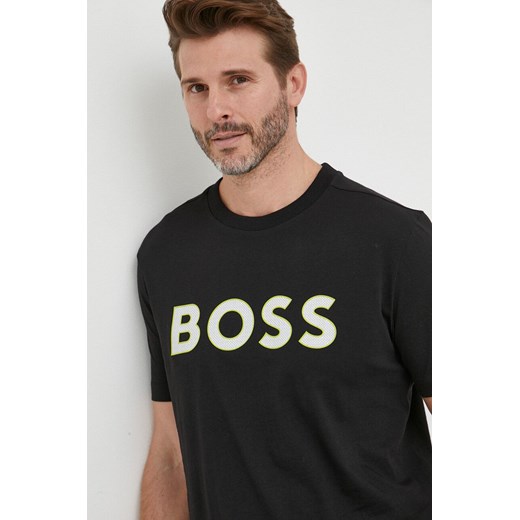 BOSS t-shirt BOSS GREEN męski kolor czarny z nadrukiem M ANSWEAR.com