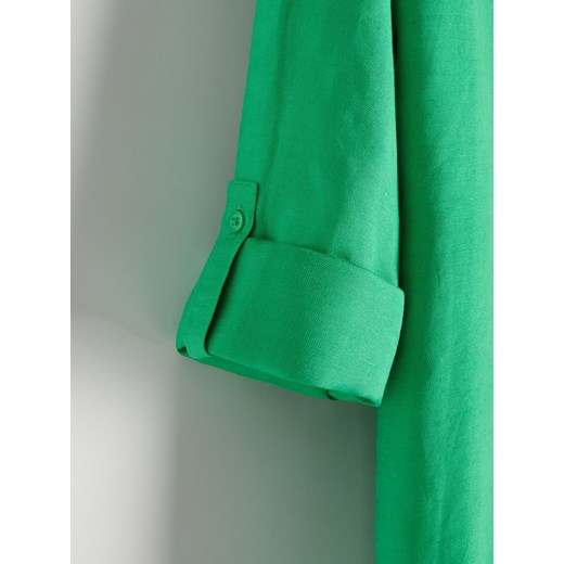 Reserved - Koszula oversize z lnem - Zielony Reserved XL Reserved