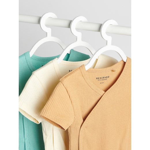 Reserved - Prążkowane body 3 pack - Beżowy Reserved 74 (6-9 m.) Reserved