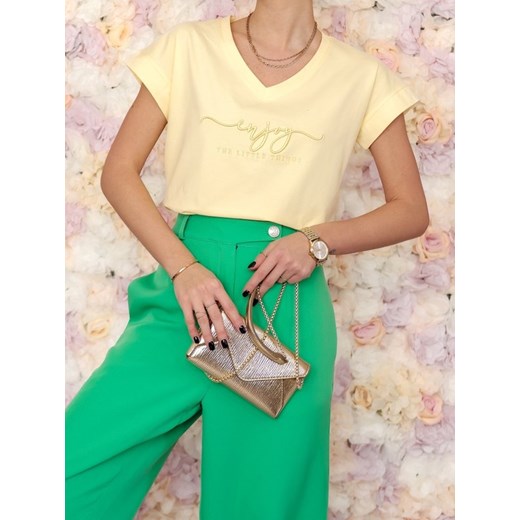 T-shirt Things Żółty Lisa Mayo L Lisa Mayo