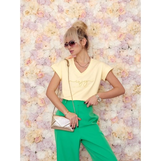 T-shirt Things Żółty Lisa Mayo M Lisa Mayo